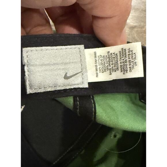 Vintage Y2K Nike Green Center Swoosh Adjustable Strapback Hat Baseball Cap - Picture 7 of 8